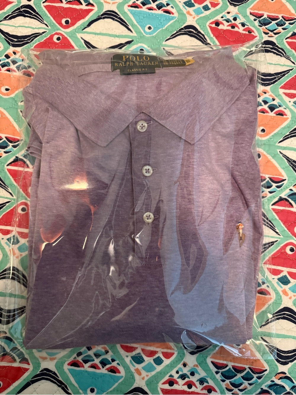 Polo Ralph Lauren Polo Shirt Mens XLT Flesh Pony Purple Short Sleeve Preppy - Picture 9 of 9